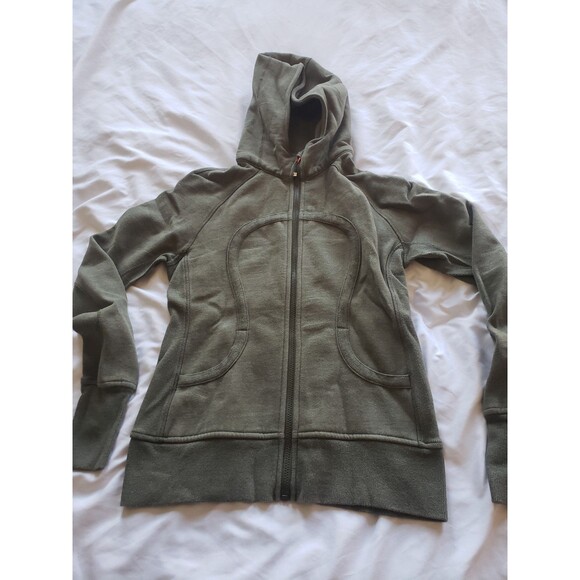 Lululemon Scuba Hoodie Womens 10  Medium Dark Olive Green - Picture 1 of 13